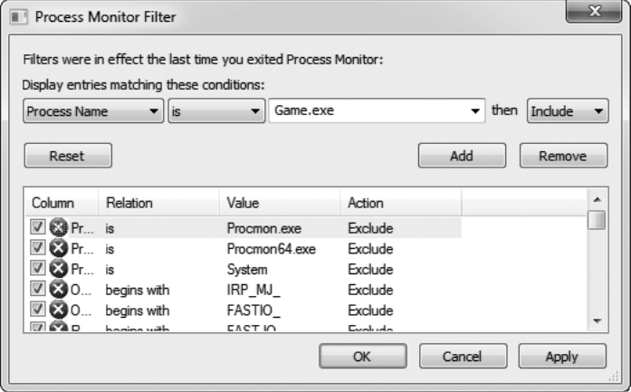 图 3-2 Process Monitor 主窗口